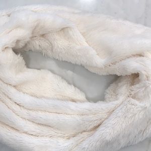 White Faux Fur BP Nordstrom Infinity Scarf